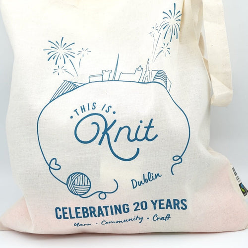 20th Birthday Natural Cotton Canvas Tote Bag | This is Knit - This is Knit