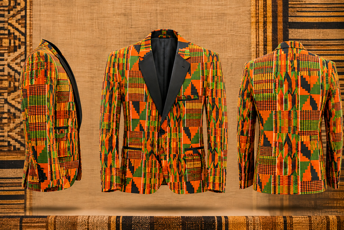 African Kente Print Blazer