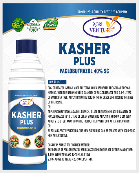 Agriventure KASHER PLUS (Paclobutrazol 40% SC) Best for Mango Growth Regulators