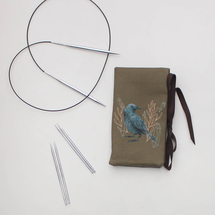 Amber the Raven | Multi Needle Case | The Blue Rabbit House - This is Knit