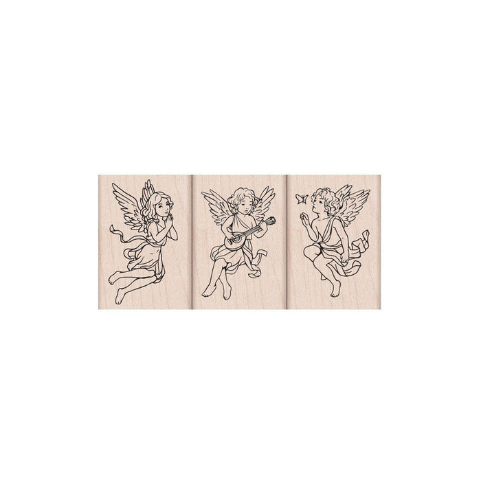 Angel Trio Woodblock Stamp Set