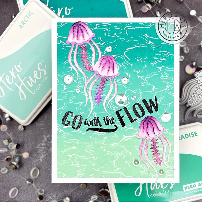 Aqua Texture Bold Prints Cling Stamp