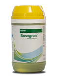Basagran herbicide by BASF packaging for selective control of broadleaf weeds in crops