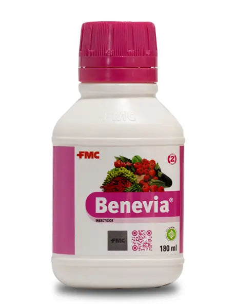 FMC Benevia Insecticide bottle contains Cyantraniliprole 10.26% OD,and is 180ml in size.