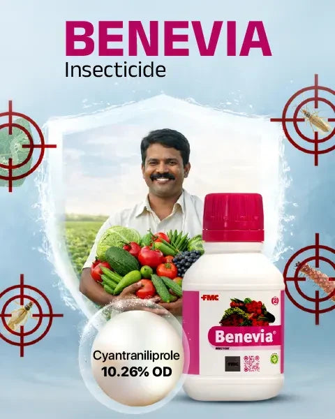 Image showing Cyantraniliprole 10.26% OD as technical content used in Bevina Insecticide