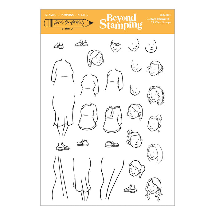 Beyond Stamping Custom Portrait #1 Clear Stamp Set by Josh Griffiths Studio