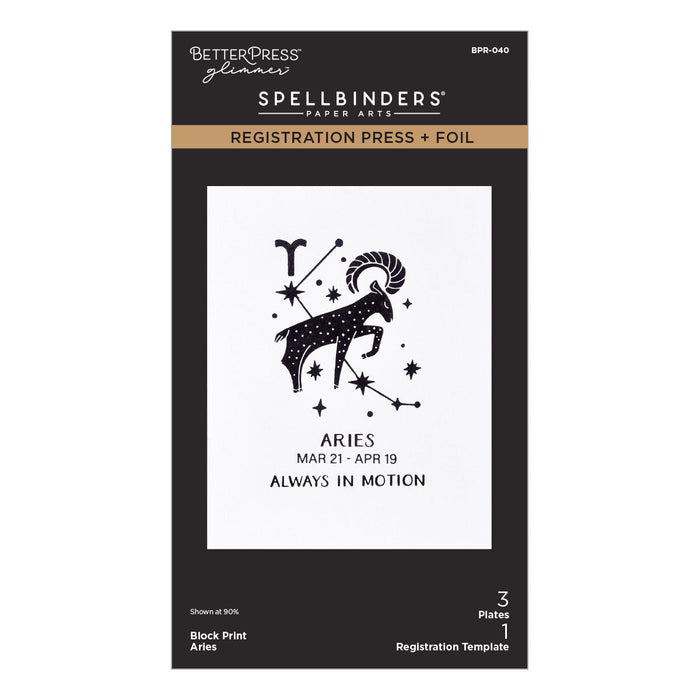 Block Print Aries Registration Press + Foil Plate