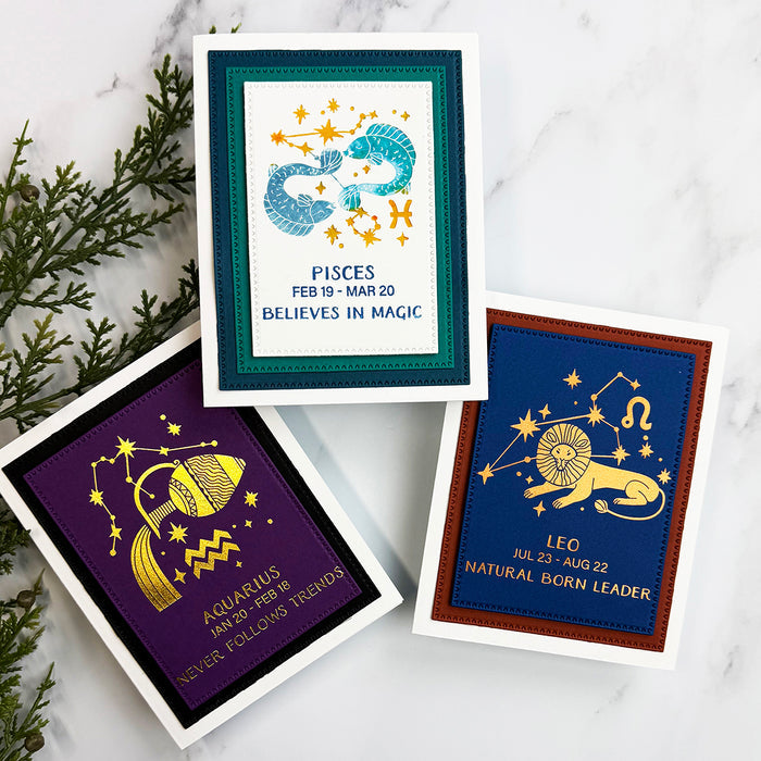 Block Print Pisces Registration Press + Foil Plate