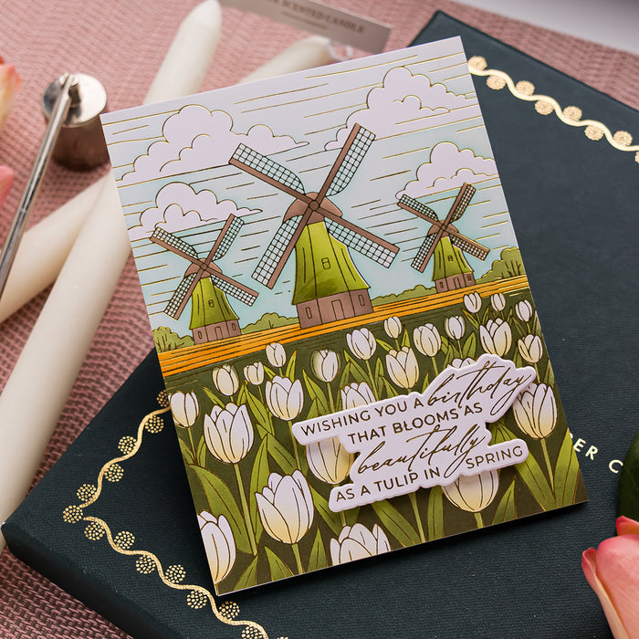 Bouquet of Hugs Sentiments Press + Foil Plate & Die Set by Yana Smakula