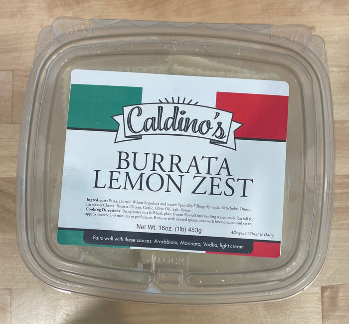 Caldino’s- Burrata Lemon Zest Ravioli