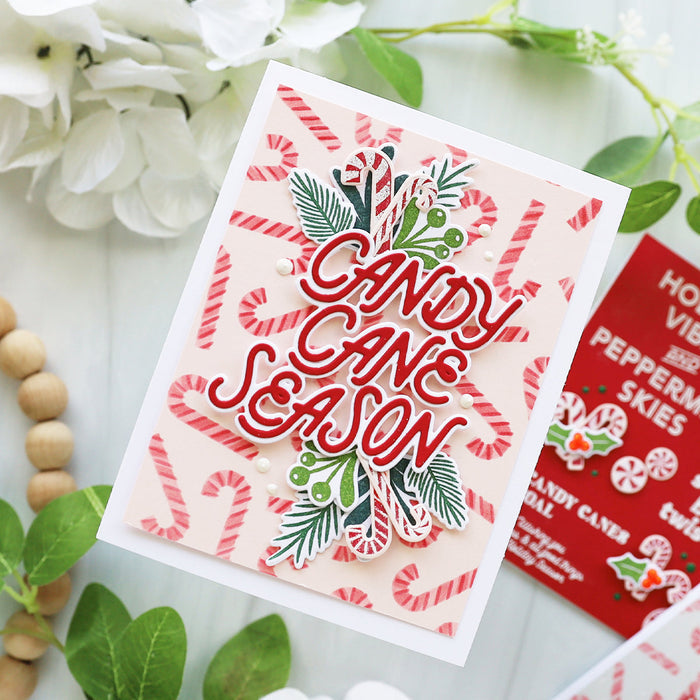 Candy Cane Season Etched Dies