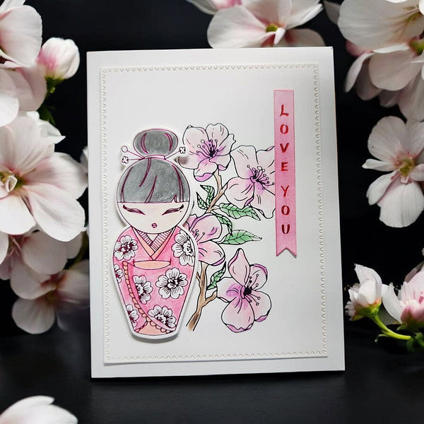 Cherry Blossoms BetterPress Plate & Die Set by Alex Syberia Designs