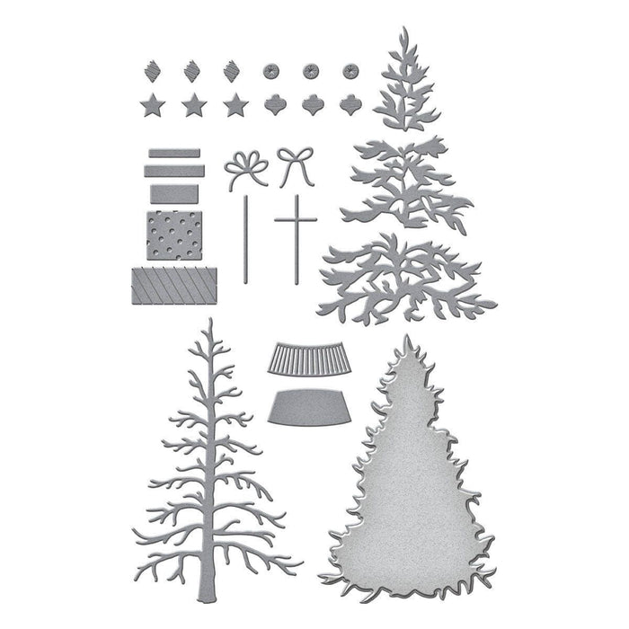 Classic Christmas Tree Etched Dies by Simon Hurley