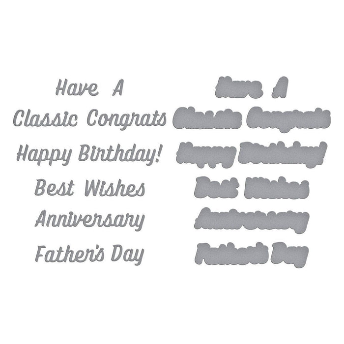 Classic Sentiments Etched Dies by Mindy Eggen