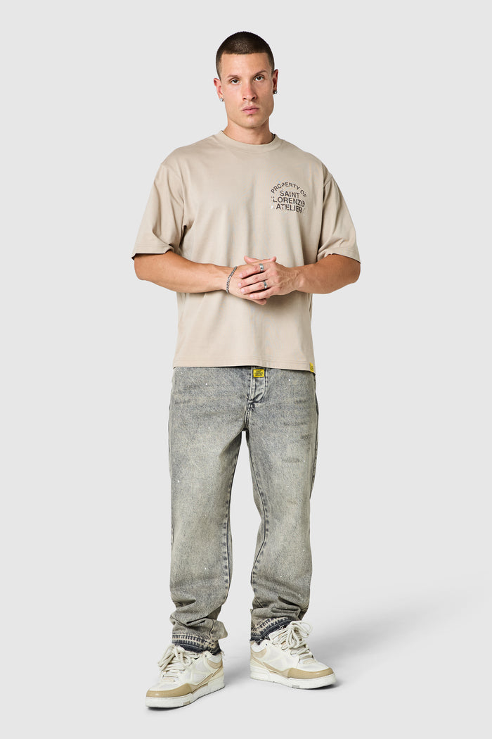 Costa Relaxed Jean - Sand Grey