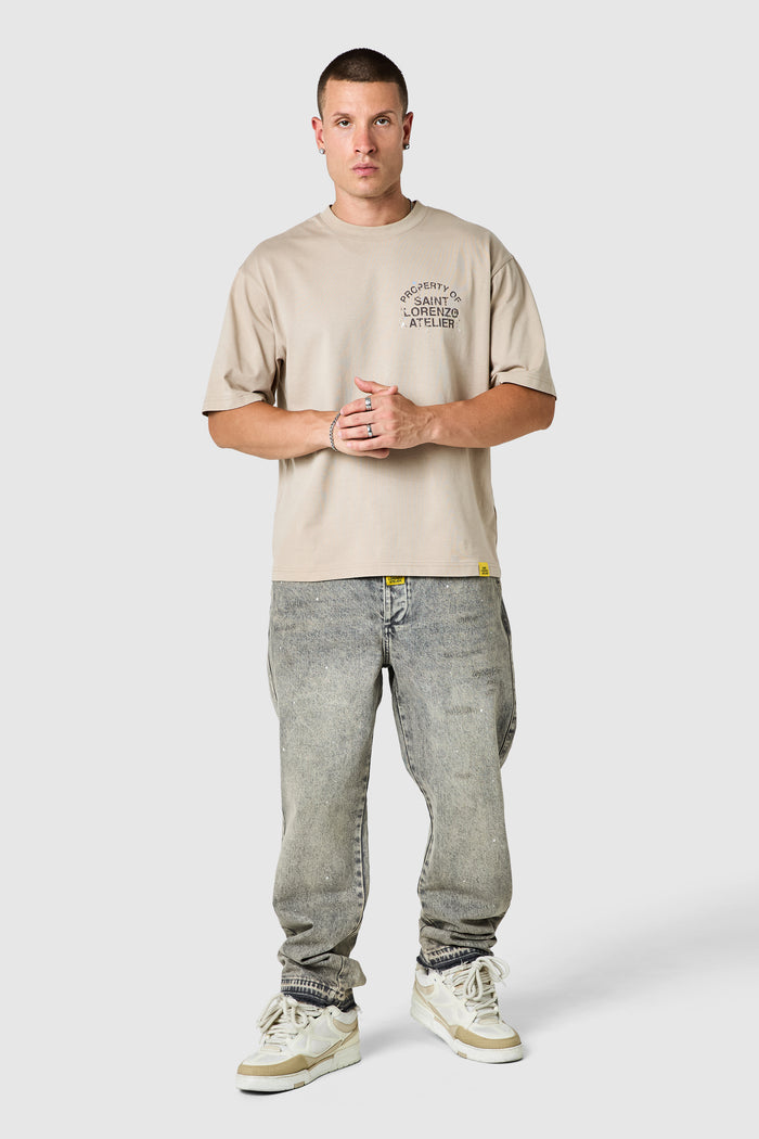 Costa Relaxed Jean - Sand Grey