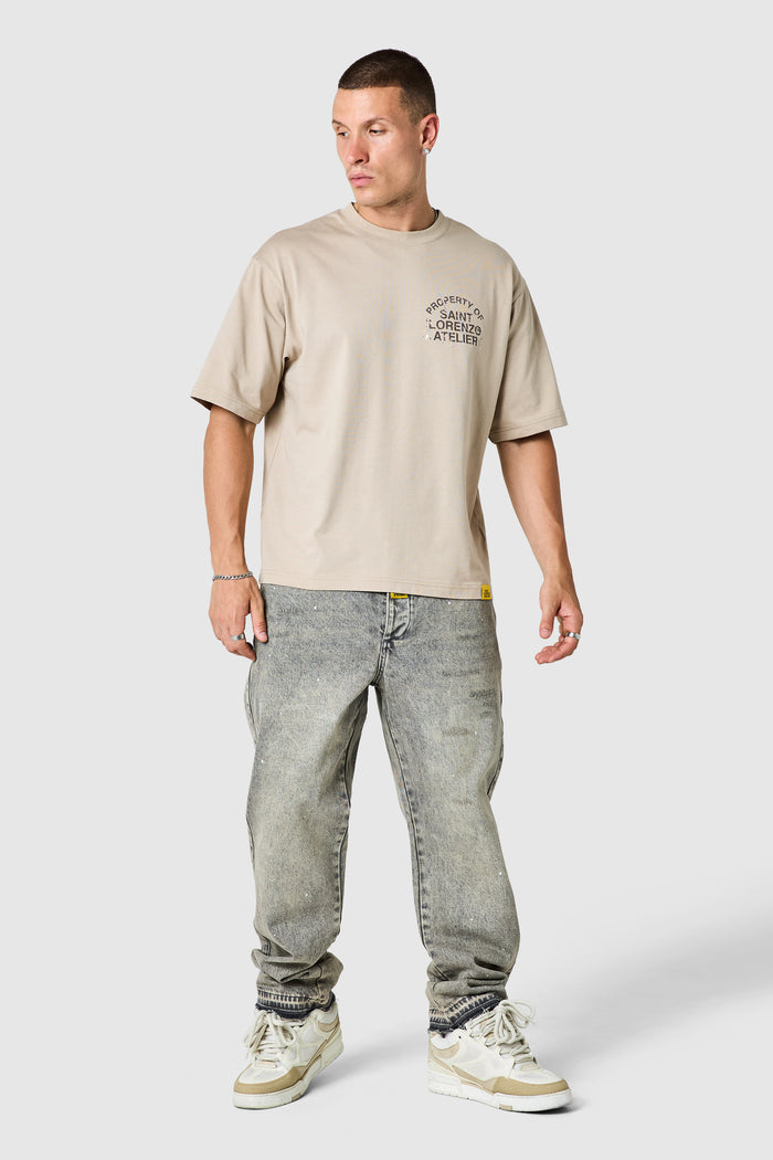 Costa Relaxed Jean - Sand Grey