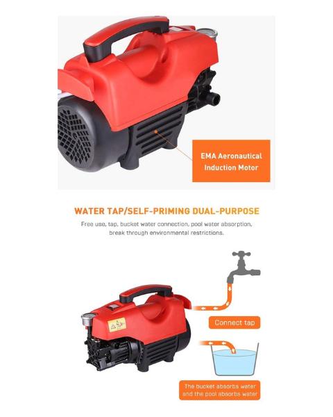 CROP-10 1600W ELECTRIC PORTABLE HIGH PRESSURE CAR WASHER MACHINE | IMPLEMENTS