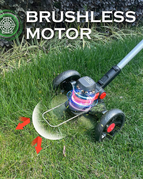Crop 10 Cordless Electric Portable Grass Cutter 3-in-1 Mower, Grass Trimmer & Weed Cutter| 24V 4Ah Li-Ion Battery Powered
