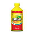 The product shown in the image is Clinton, a non-selective systemic herbicide manufactured by Crystal Crop Protection, it is specifically designed for complete weed management.