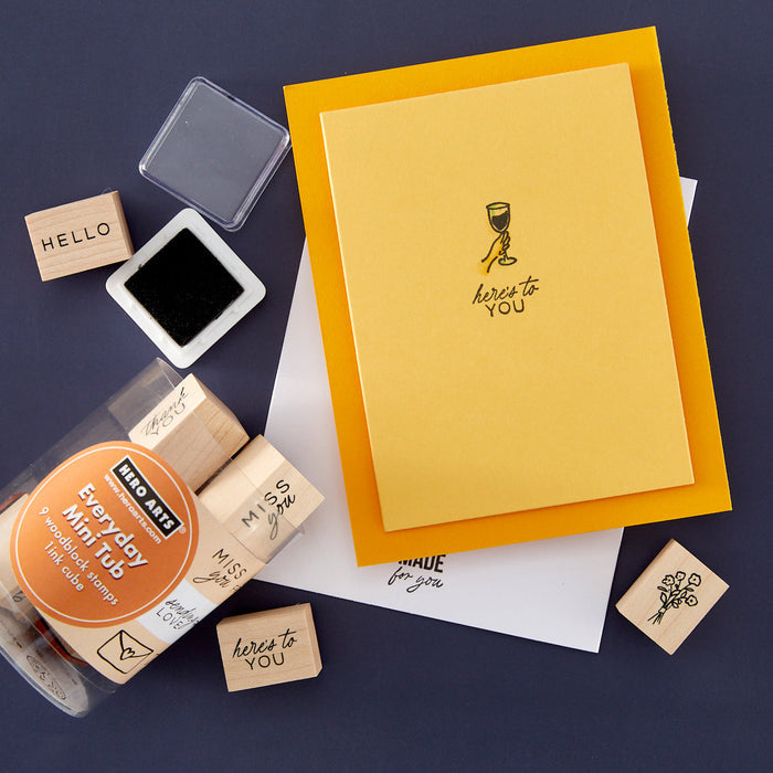 Everyday Mini Tub Woodblock Stamps