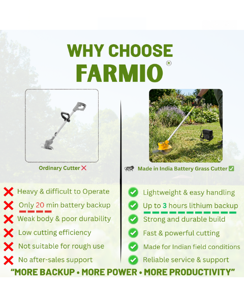 Farmio Sudarshan Brush Cutter with 12V Battery