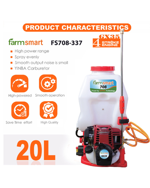 Farmsmart GX35 Power Sprayer – 4 Stroke, 1.6 HP, 35cc Engine with 20L Tank & 3 Nozzle Set