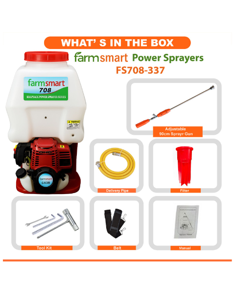 Farmsmart GX35 Power Sprayer – 4 Stroke, 1.6 HP, 35cc Engine with 20L Tank & 3 Nozzle Set