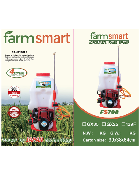 Farmsmart GX35 Power Sprayer – 4 Stroke, 1.6 HP, 35cc Engine with 20L Tank & 3 Nozzle Set
