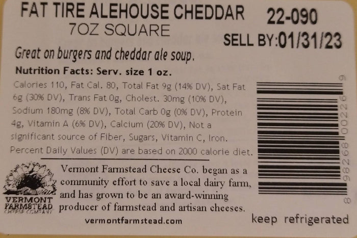 Fat Tire Alehouse Cheddar