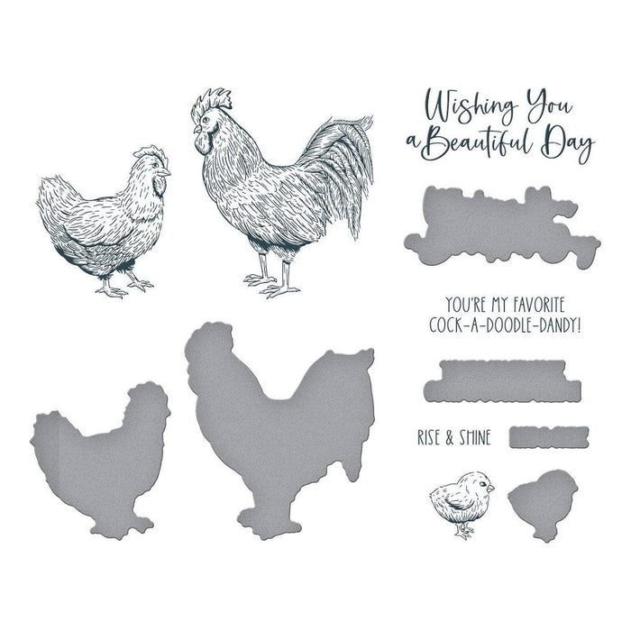 Feathered Friends BetterPress Plate & Die Set from the Justine's Farm Collection by Justine Dvorak