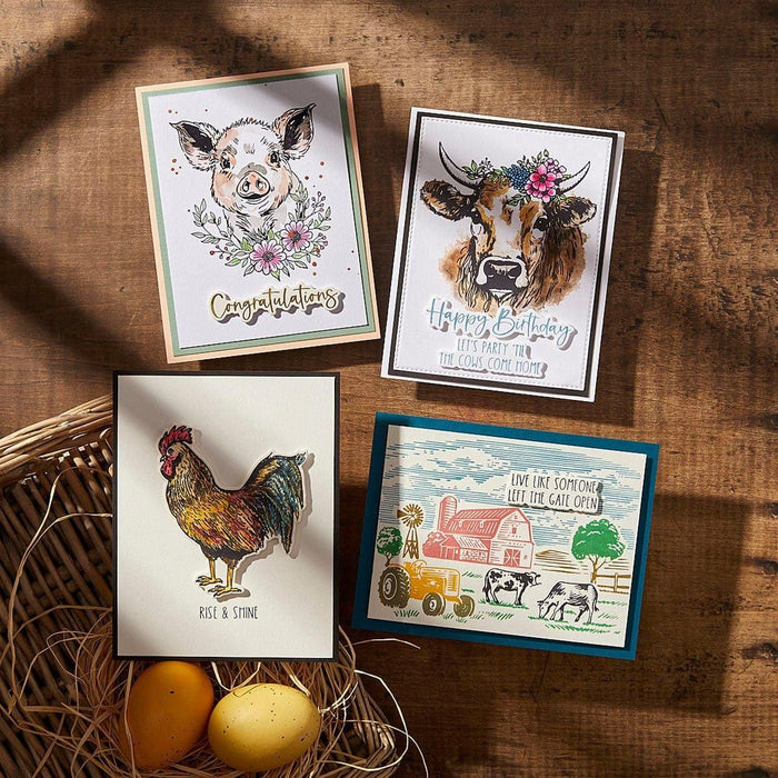 Feathered Friends BetterPress Plate & Die Set from the Justine's Farm Collection by Justine Dvorak