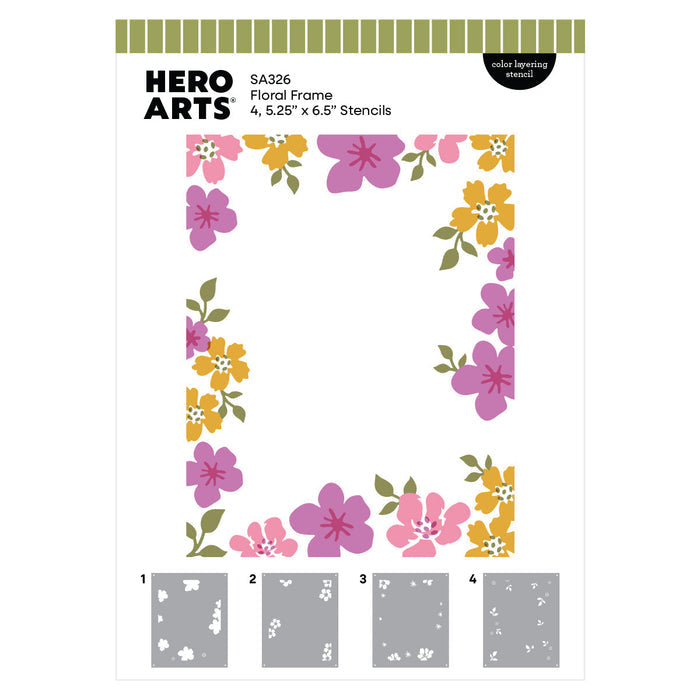 Floral Frame Layering Stencil Set