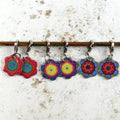 Flowers Crochet Stitch Markers | Emma Ball - This is Knit