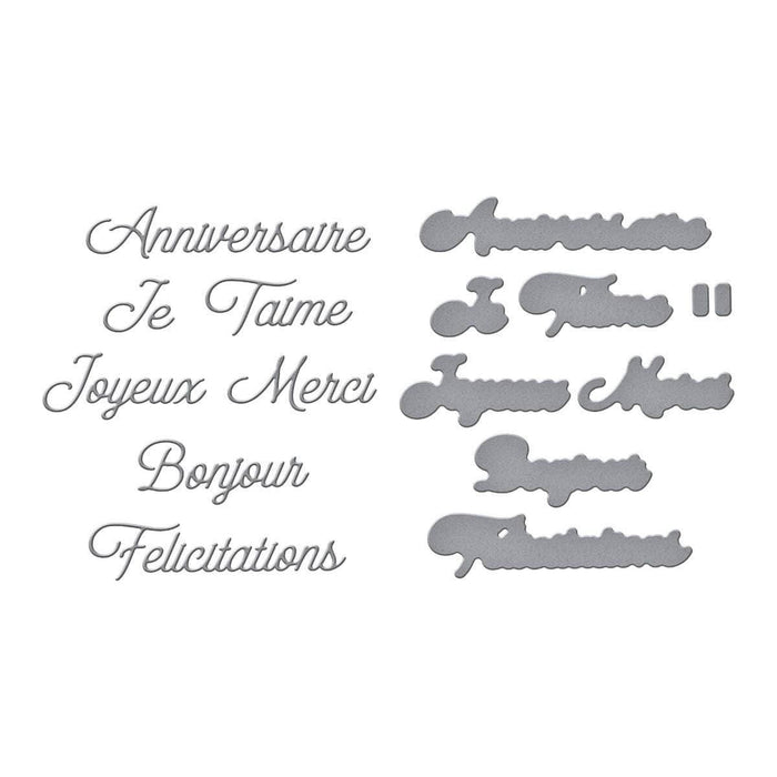 French Everyday Sentiments Etched Dies