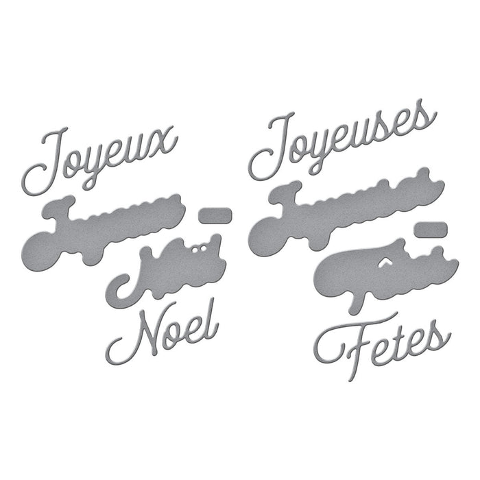 French Holiday Sentiments Etched Dies