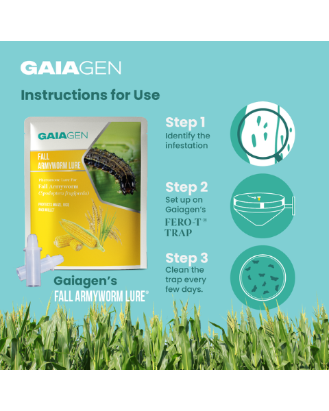Gaiagen Fall Armyworm Lure Combo (Spodoptera frugiperda) - (10 Lures and 10 Fero-T® Trap)
