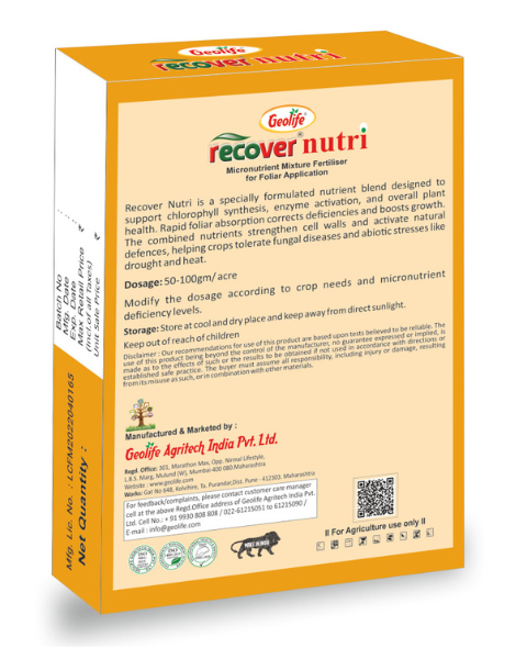 Geolife Recover Nutri Bio Fungicide– Broad-Spectrum Bio Fungicide