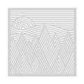 Graphic Mountains Stencil