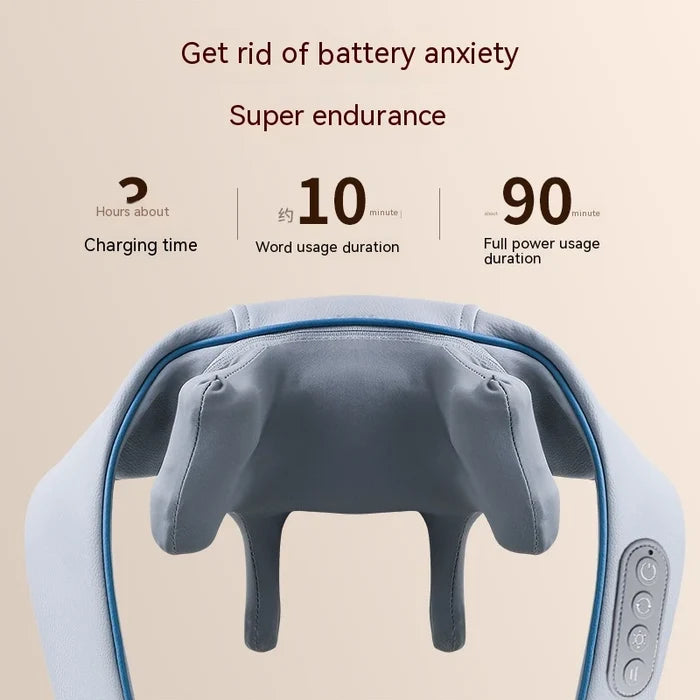 Gray Rechargeable Neck Massager Shawl