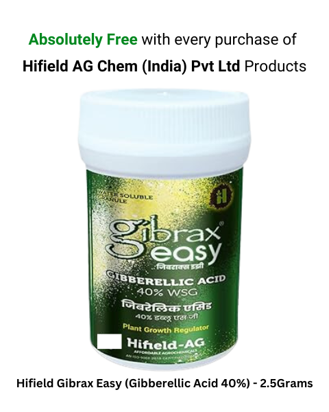 Bottle of Gibrax Easy containing Gibberellic Acid 40% WSG given free with all Hifield AG products