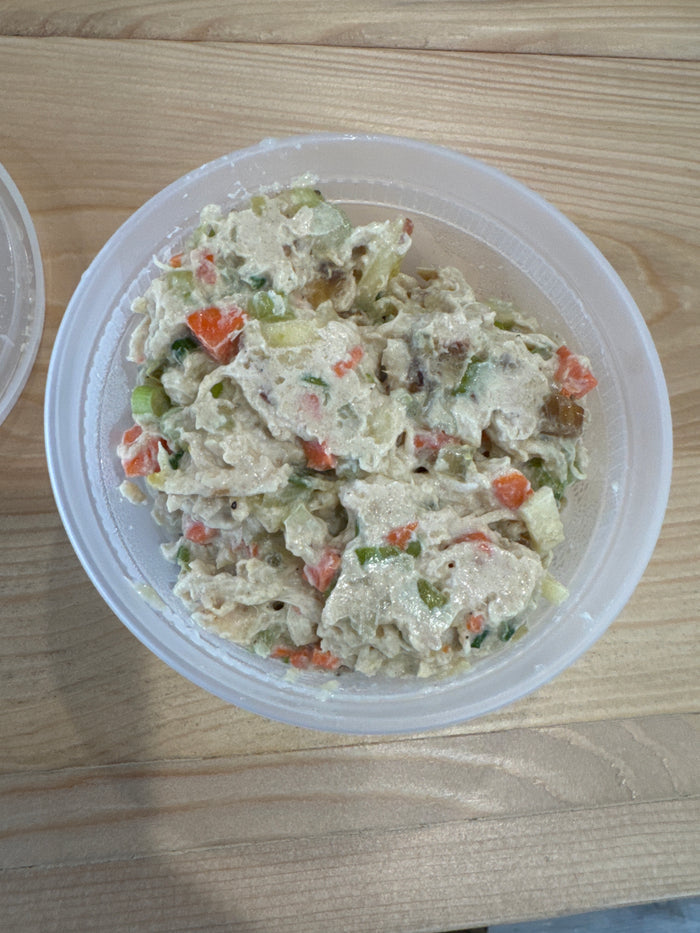 High protein, chicken salad with apples and dates