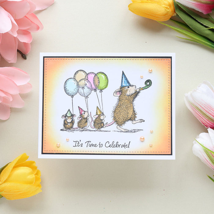 House- Mouse Party Parade Cling Stamp Set