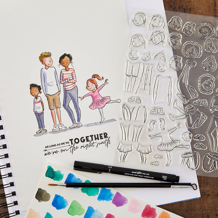 Illustrated Boys & Girls Clear Stamp Set by Josh Griffiths Studio