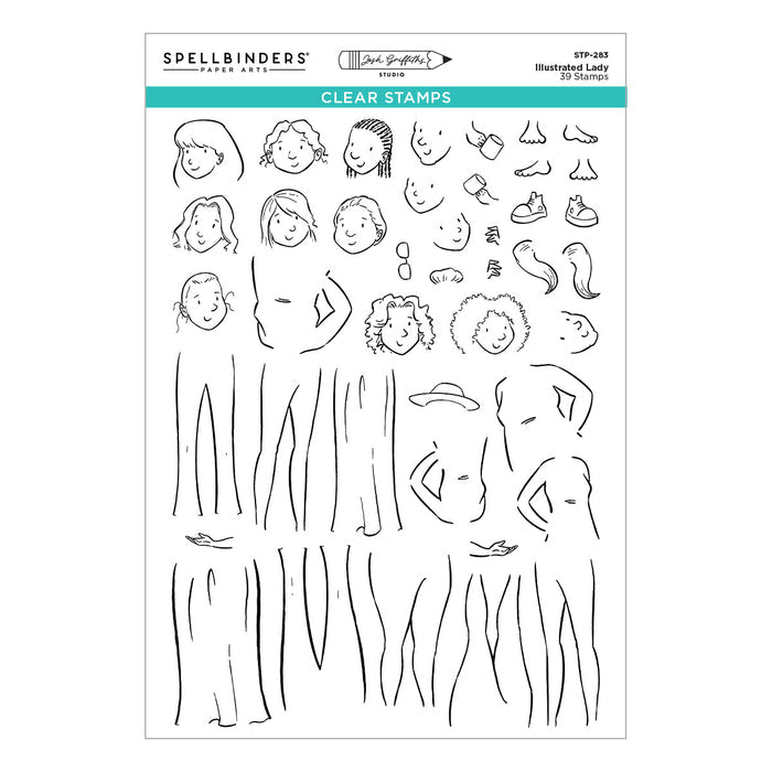 Illustrated Lady Clear Stamp Set by Josh Griffiths Studio