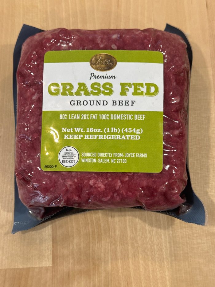 Joyce grass fed ground beef
