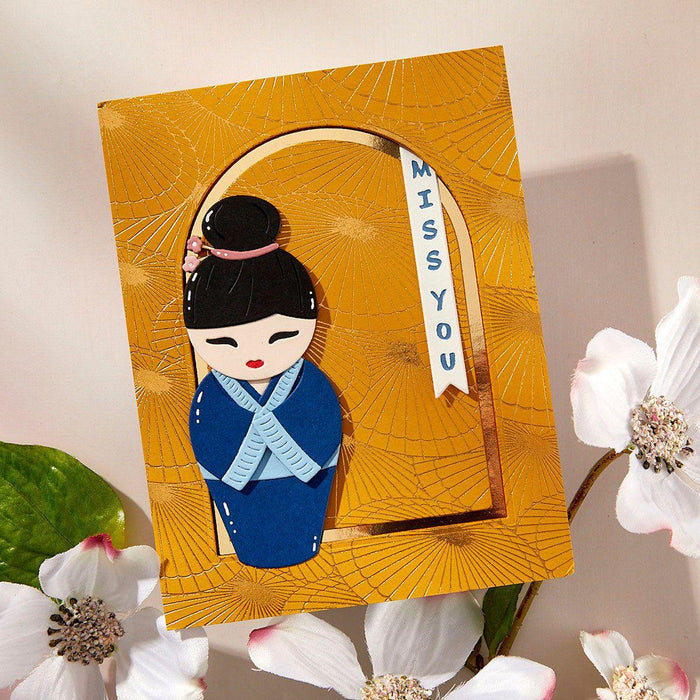 Kokeshi Dolls Etched Dies by Alex Syberia Designs