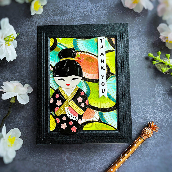 Kokeshi Dolls Etched Dies by Alex Syberia Designs