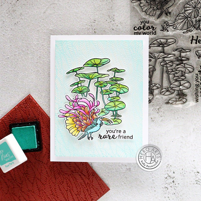 Leafy Background Cling Stamp