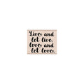 Live and Let Love Woodblock Stamp